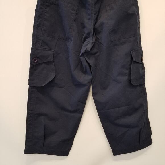 Splash Vintage Cargo Pants Navy Blue Pedal Pushers Pockets Size 16 - Picture 14 of 15